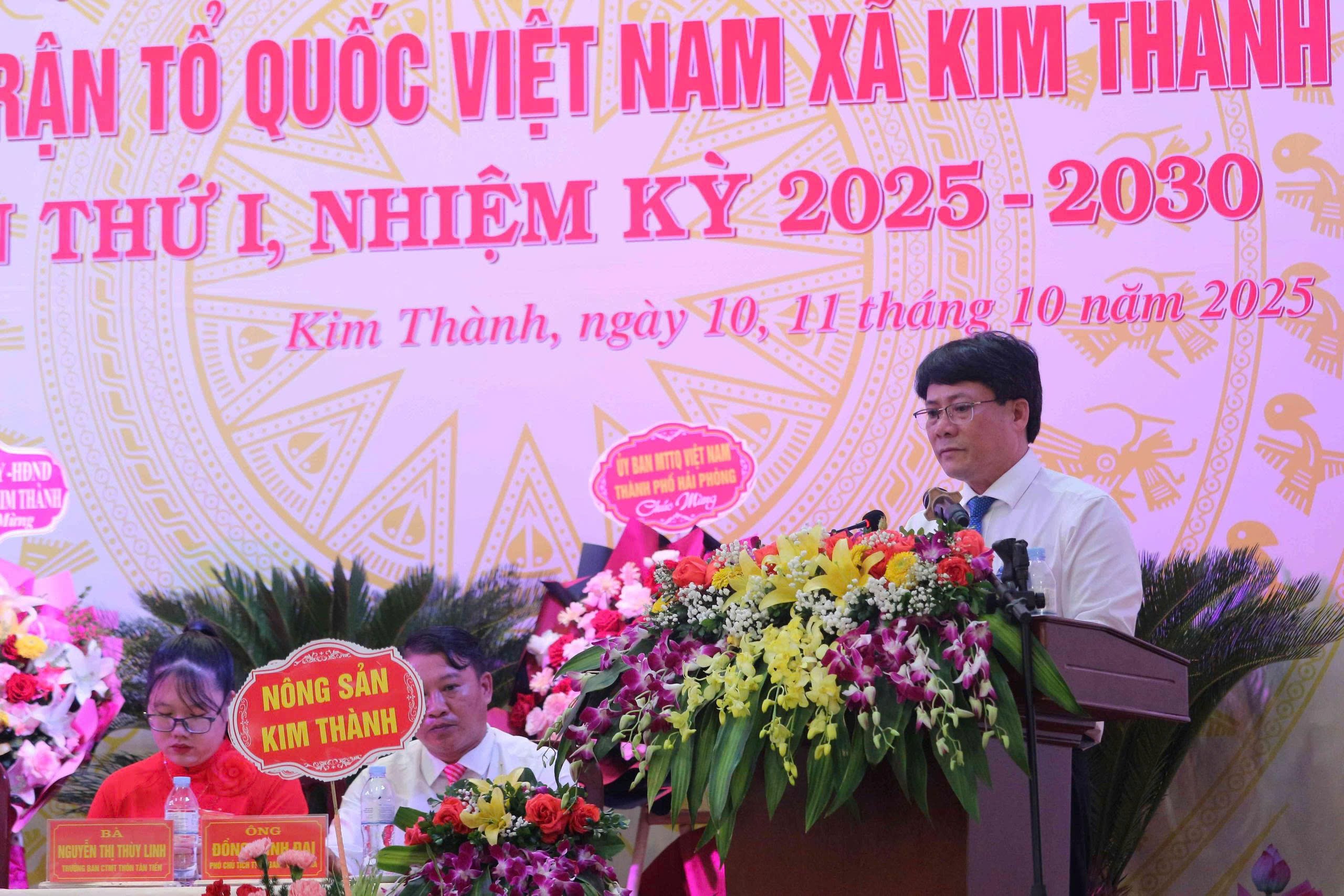 Mặt trận Tổ quốc Việt Nam xã Kim Thành, thành phố Hải Phòng tổ chức thành công Đại hội đại biểu lần thứ I, nhiệm kỳ 2025 - 2030