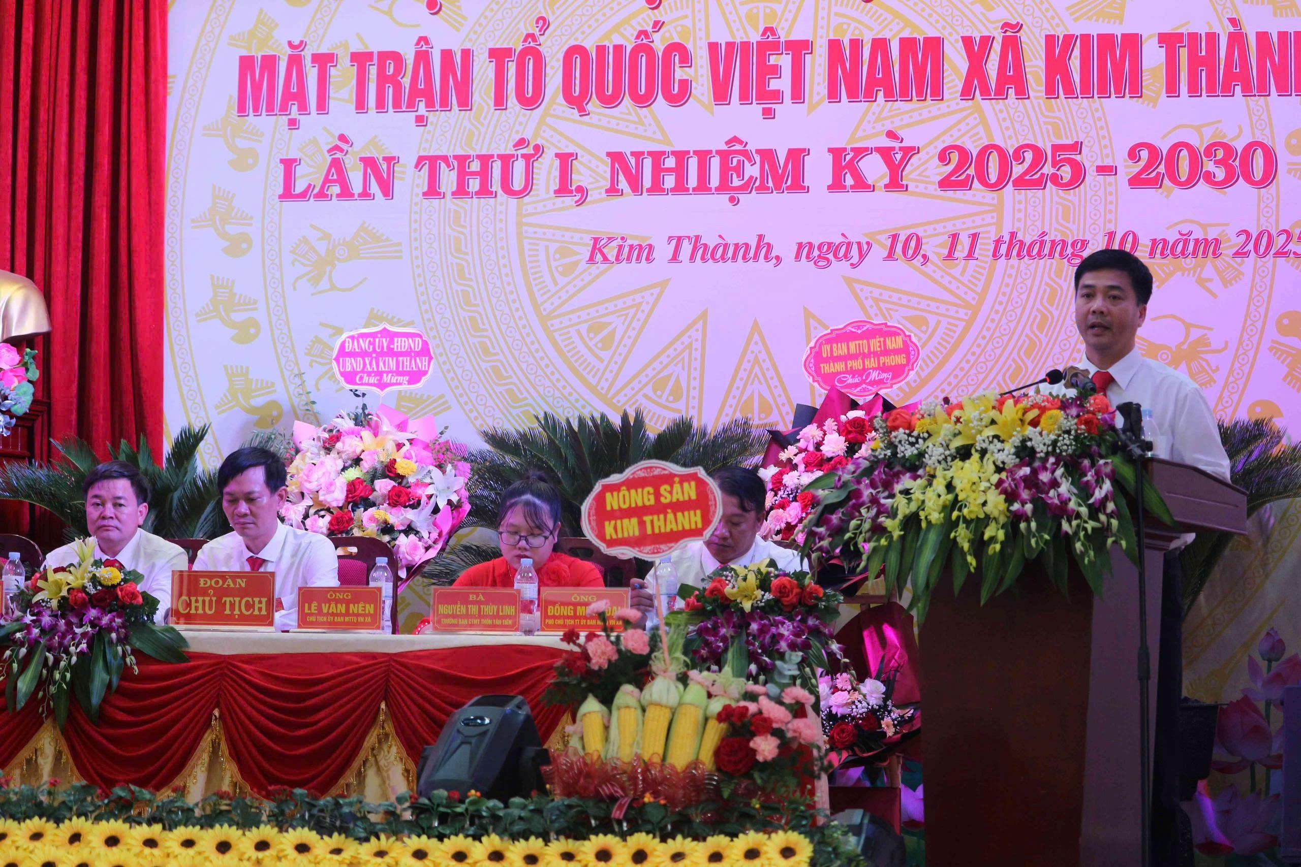 Mặt trận Tổ quốc Việt Nam xã Kim Thành, thành phố Hải Phòng tổ chức thành công Đại hội đại biểu lần thứ I, nhiệm kỳ 2025 - 2030