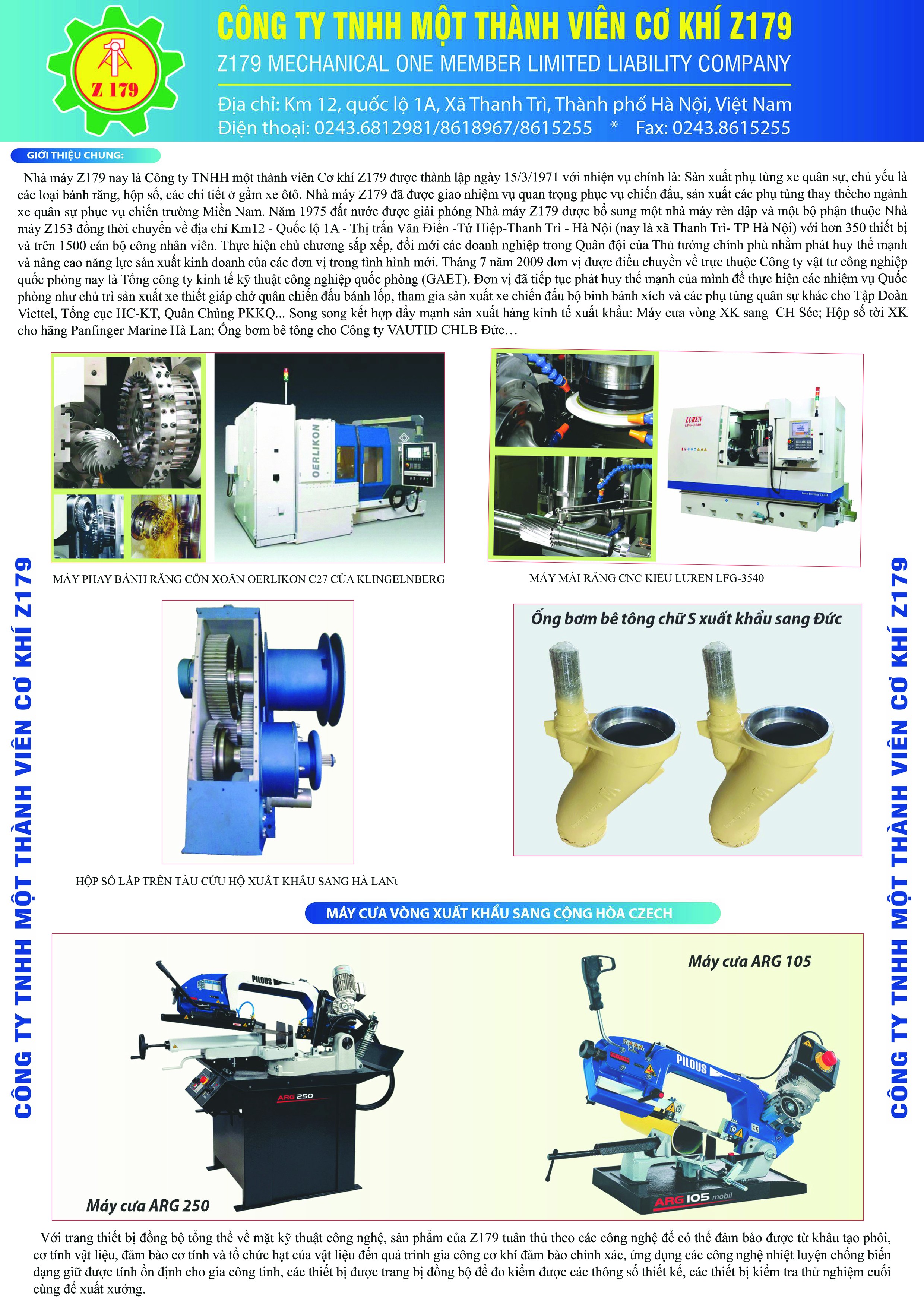 Công ty TNHH Một thành viên Cơ khí Z179