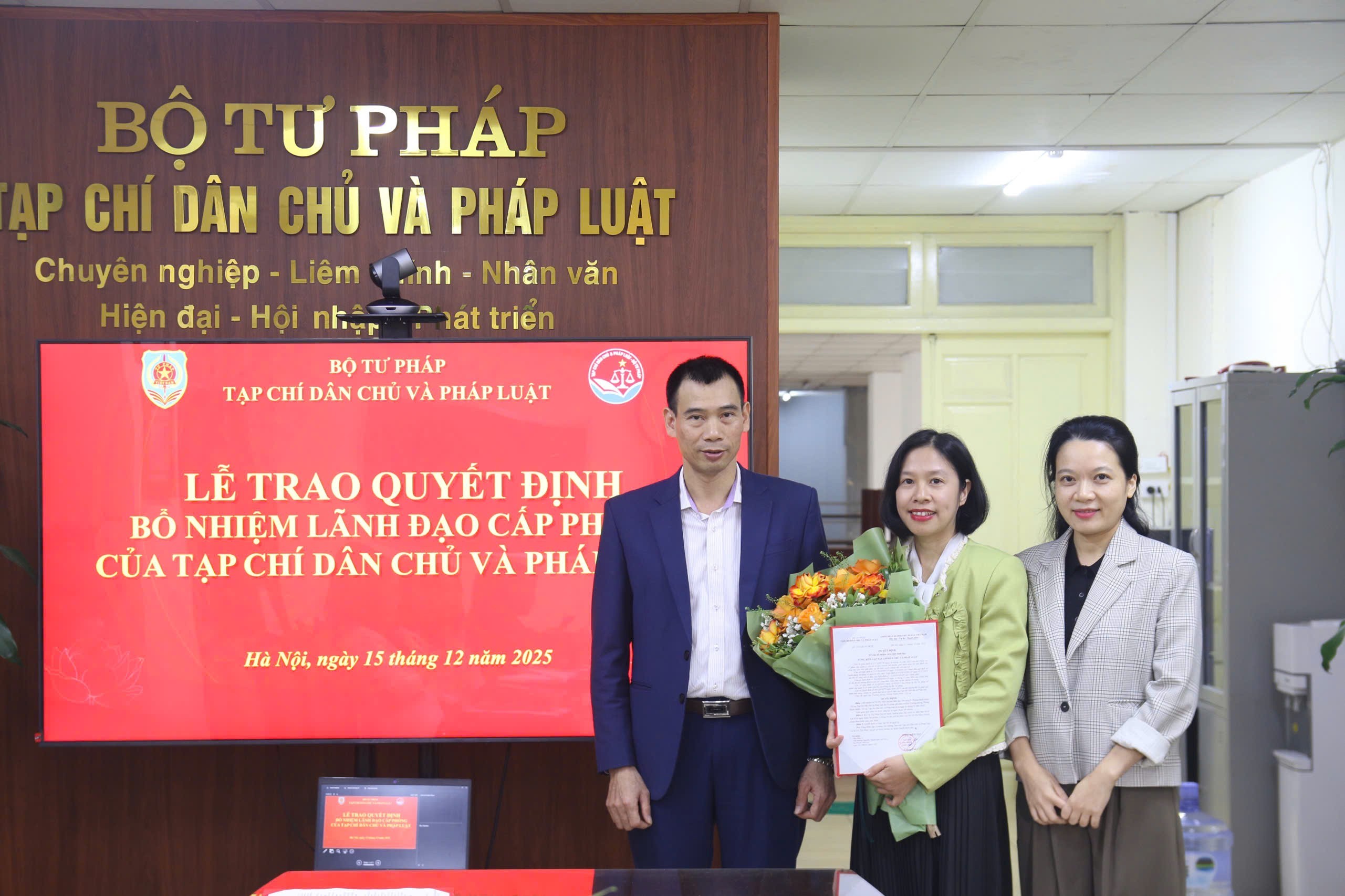 Kiện toàn lãnh đạo cấp phòng của Tạp chí Dân chủ và Pháp luật