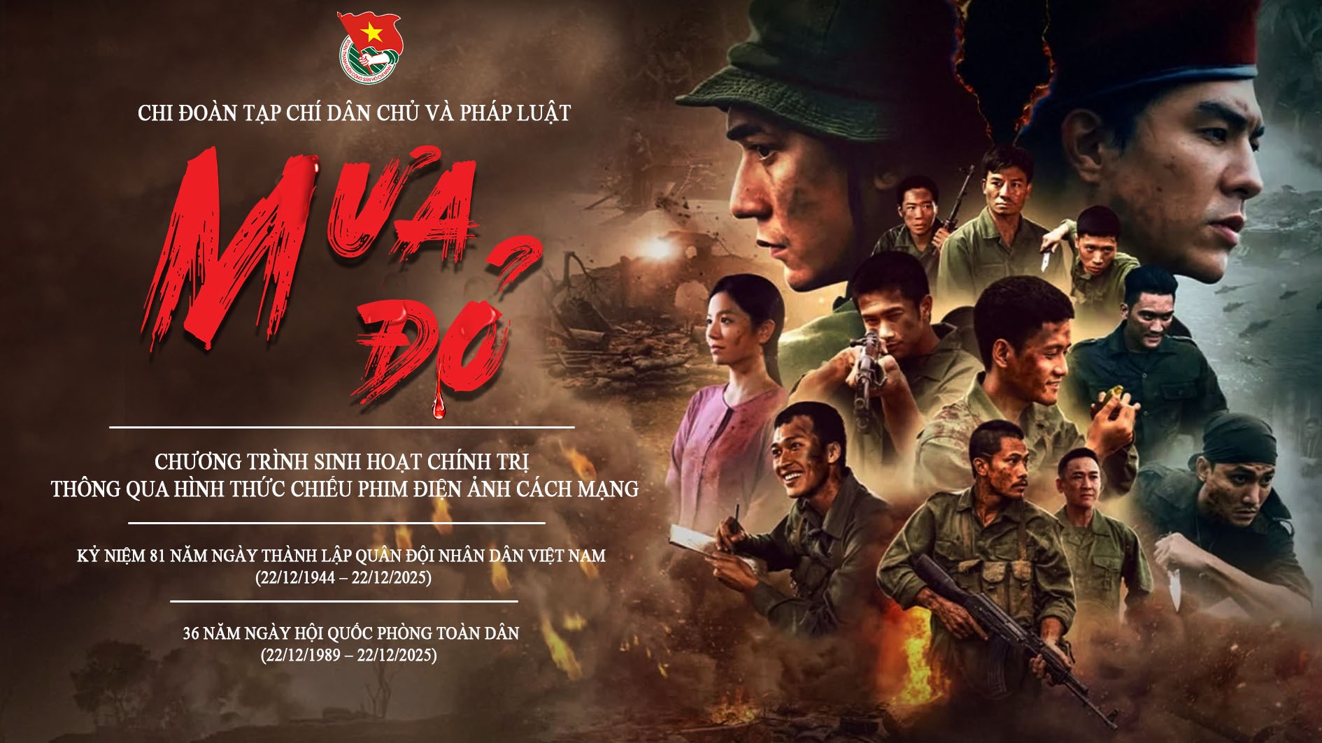 Chi đoàn Tạp chí Dân chủ và Pháp luật sinh hoạt chính trị nhân kỷ niệm 81 năm QĐND Việt Nam