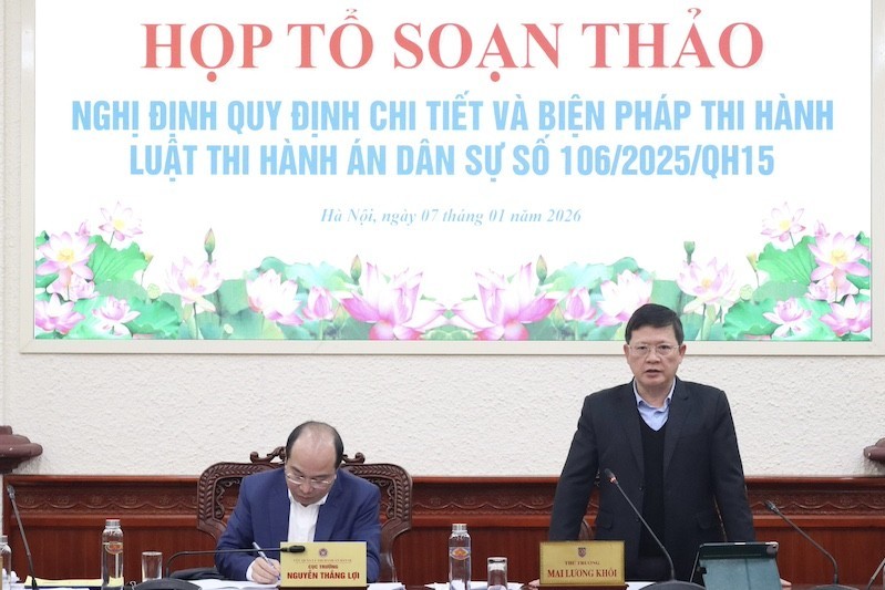 Xây dựng dự thảo Nghị định quy định chi tiết một số điều và biện pháp thi hành Luật THADS