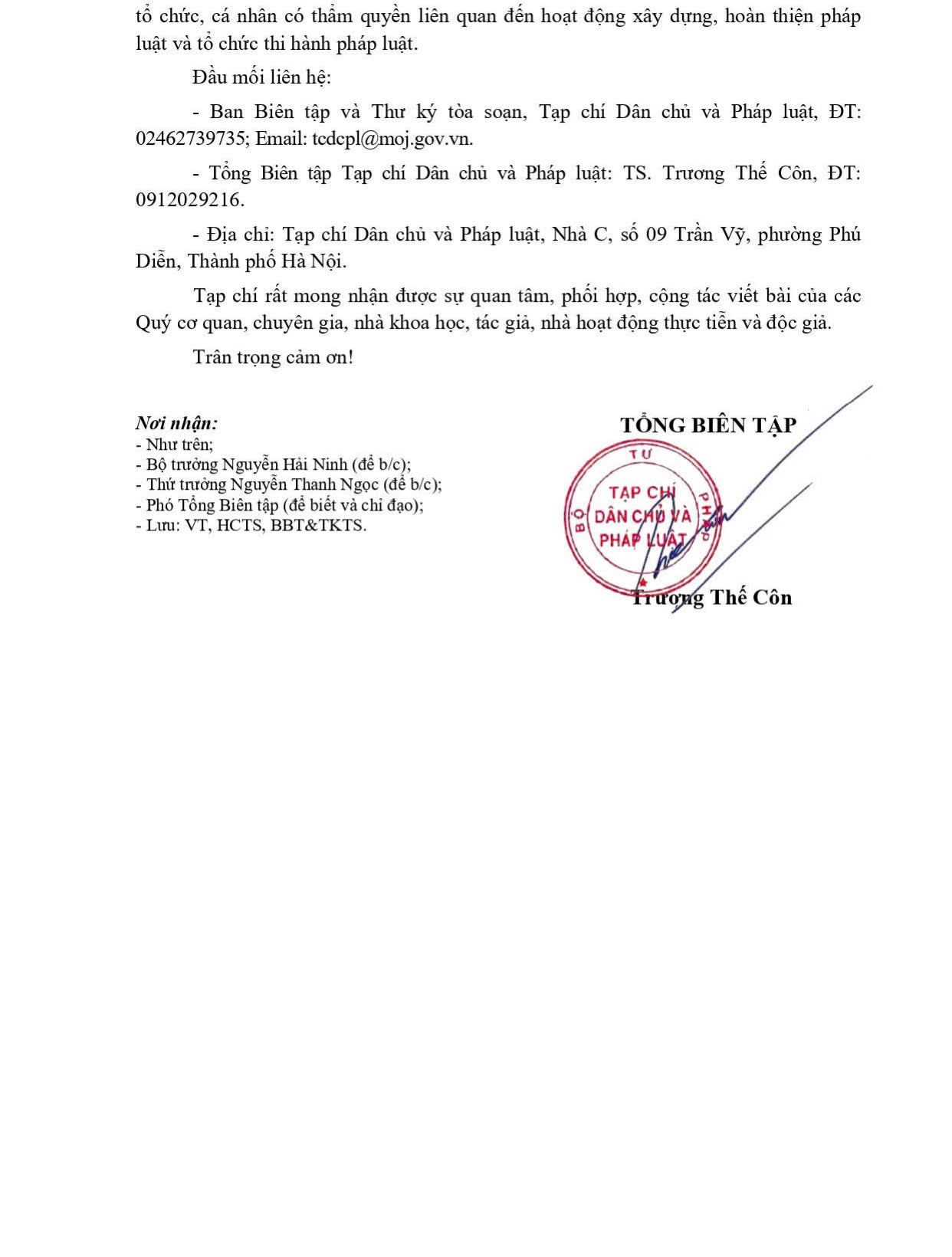 Thư mời viết bài theo các chủ đề xuất bản ấn phẩm định kỳ năm 2026