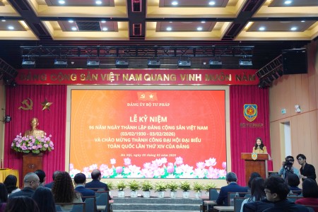 Bộ Tư pháp tổ chức Hội nghị kỷ niệm 96 năm Ngày thành lập Đảng Cộng sản Việt Nam và chào mừng thành công Đại hội XIV